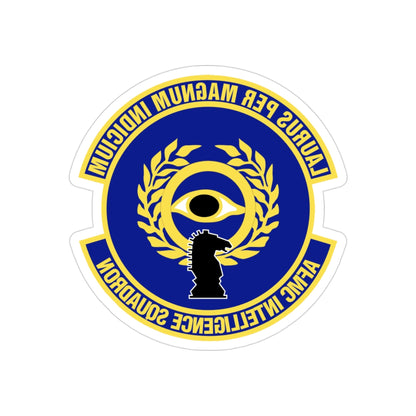 Air Force Materiel Command Intelligence Squadron (U.S. Air Force) REVERSE PRINT Transparent STICKER-3" × 3"-The Sticker Space