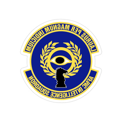 Air Force Materiel Command Intelligence Squadron (U.S. Air Force) REVERSE PRINT Transparent STICKER-4" × 4"-The Sticker Space