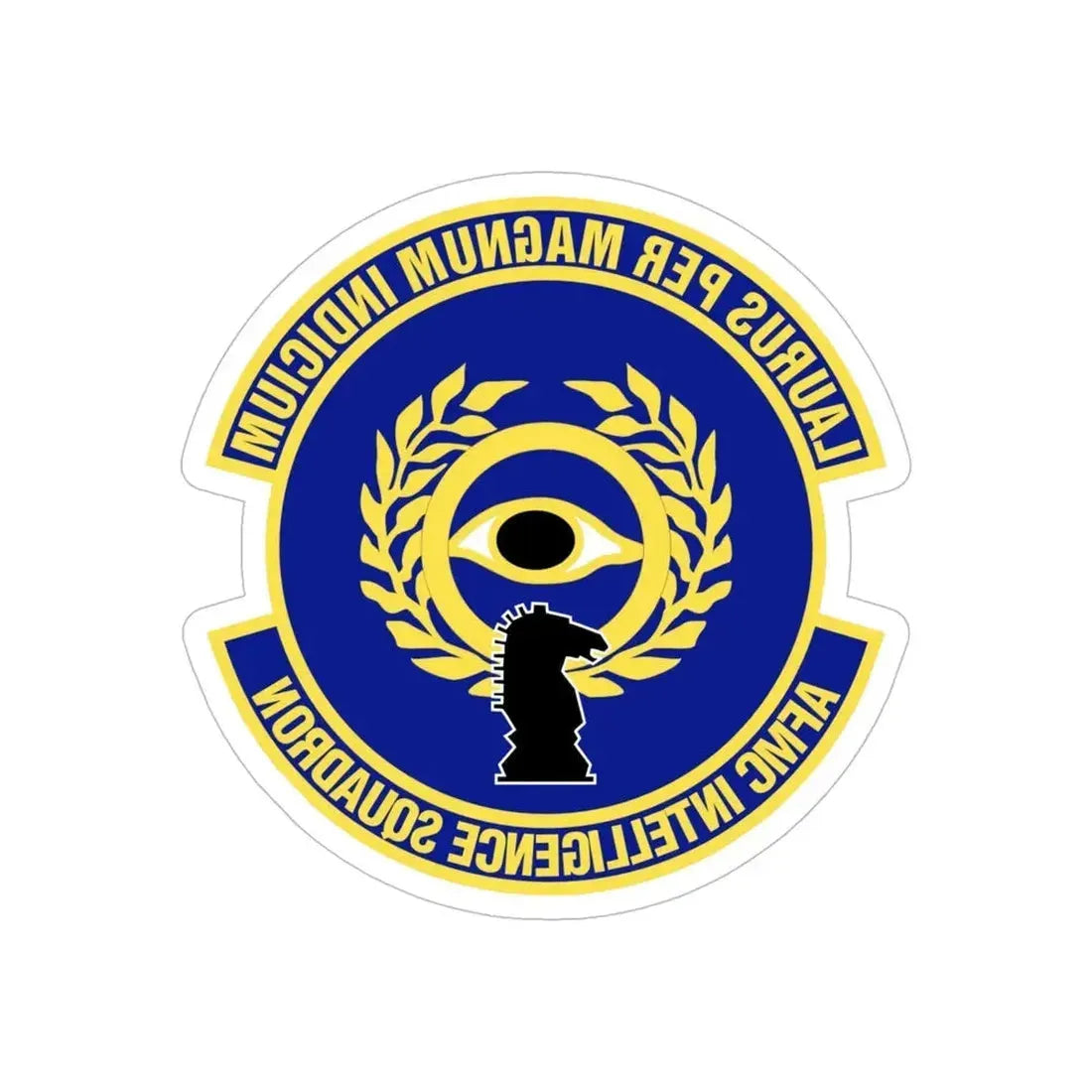 Air Force Materiel Command Intelligence Squadron (U.S. Air Force) REVERSE PRINT Transparent Die-Cut STICKER - The Sticker Space