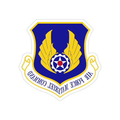 Air Force Materiel Command (U.S. Air Force) REVERSE PRINT Transparent STICKER-5" × 5"-The Sticker Space