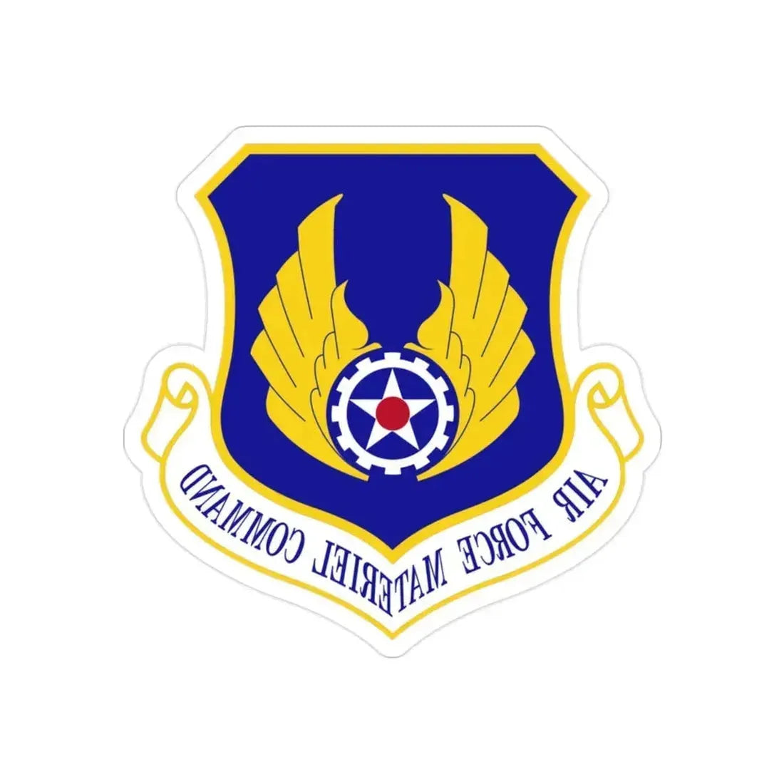 Air Force Materiel Command (U.S. Air Force) REVERSE PRINT Transparent Die-Cut STICKER 2 Inch Die-Cut Transparent - The Sticker Space