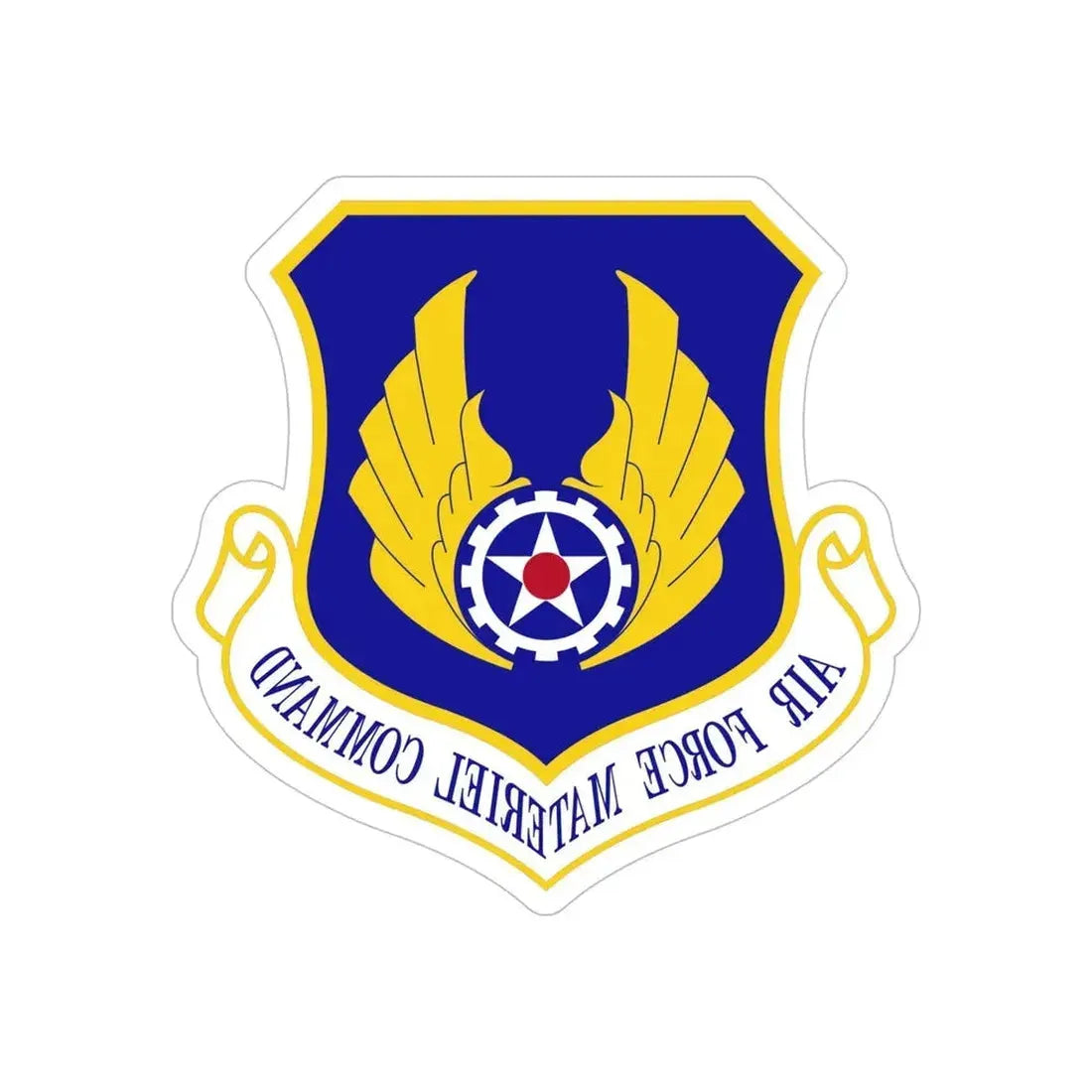 Air Force Materiel Command (U.S. Air Force) REVERSE PRINT Transparent Die-Cut STICKER - The Sticker Space