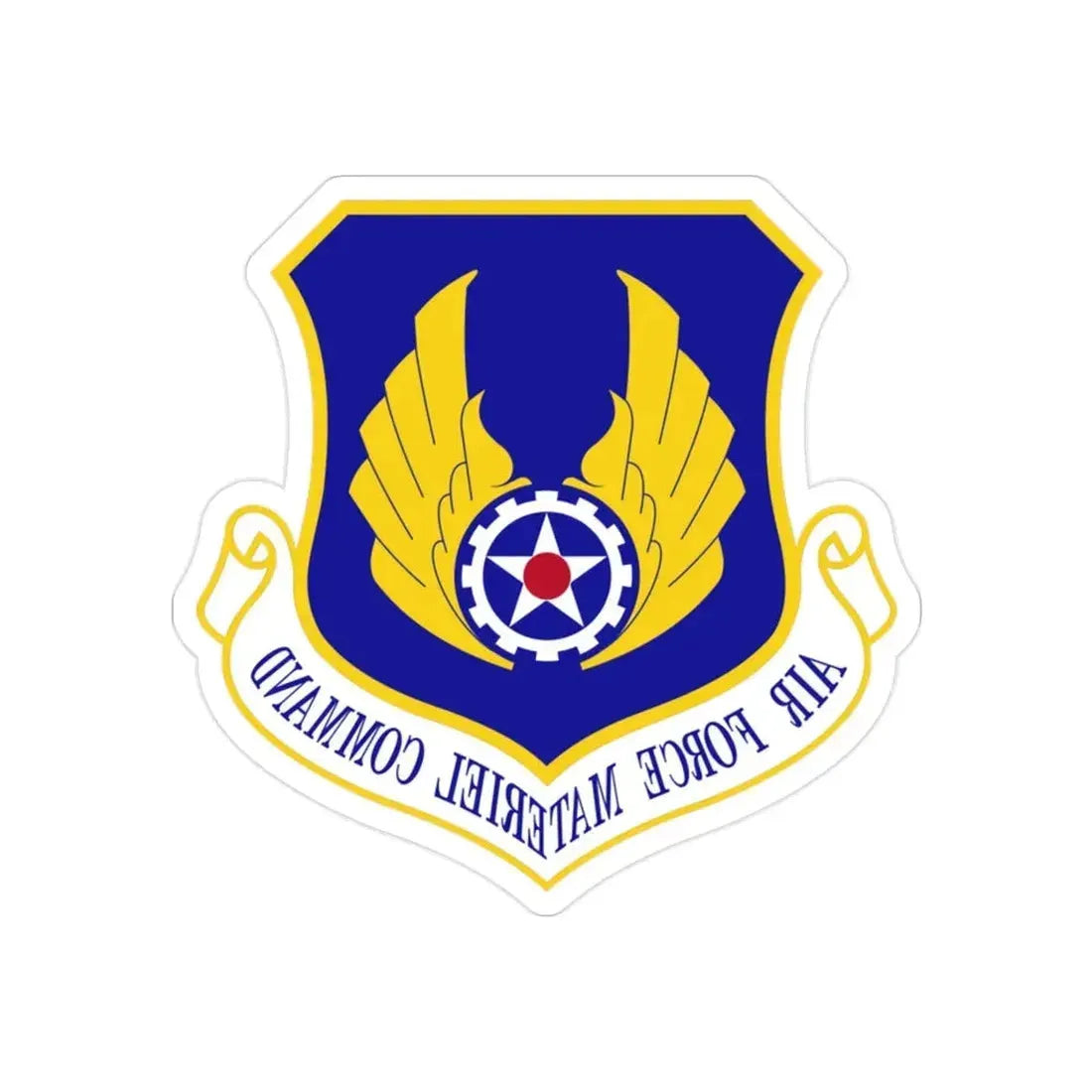 Air Force Materiel Command (U.S. Air Force) REVERSE PRINT Transparent Die-Cut STICKER - The Sticker Space