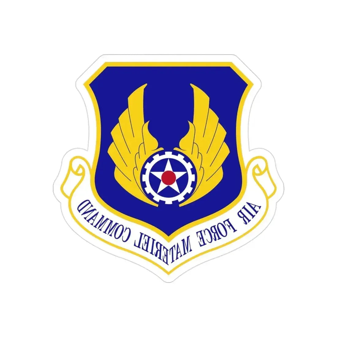 Air Force Materiel Command (U.S. Air Force) REVERSE PRINT Transparent Die-Cut STICKER - The Sticker Space