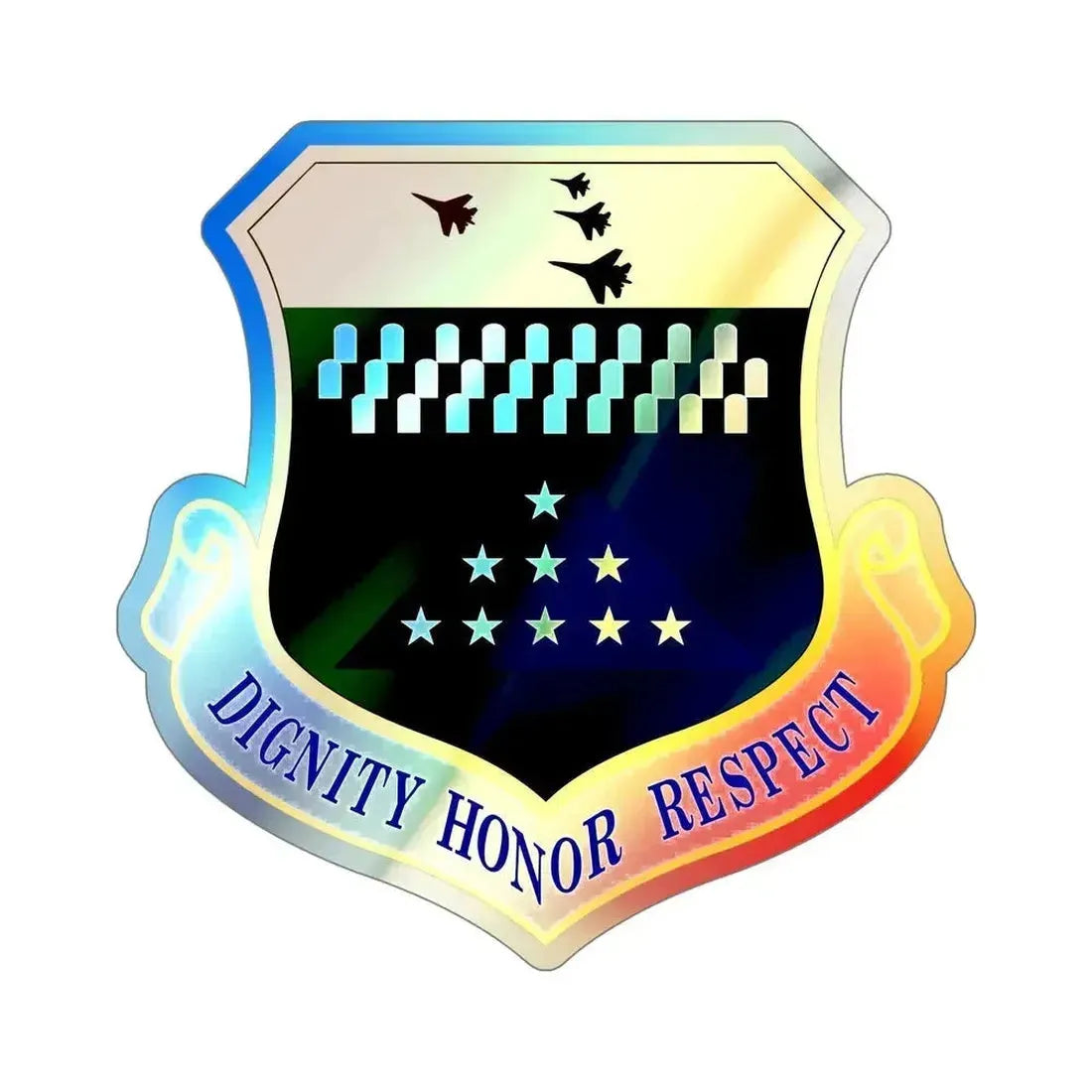 Air Force Mortuary Affairs Operations (U.S. Air Force) Holographic STICKER Die-Cut Vinyl Decal 6 Inch Holographic - The Sticker Space