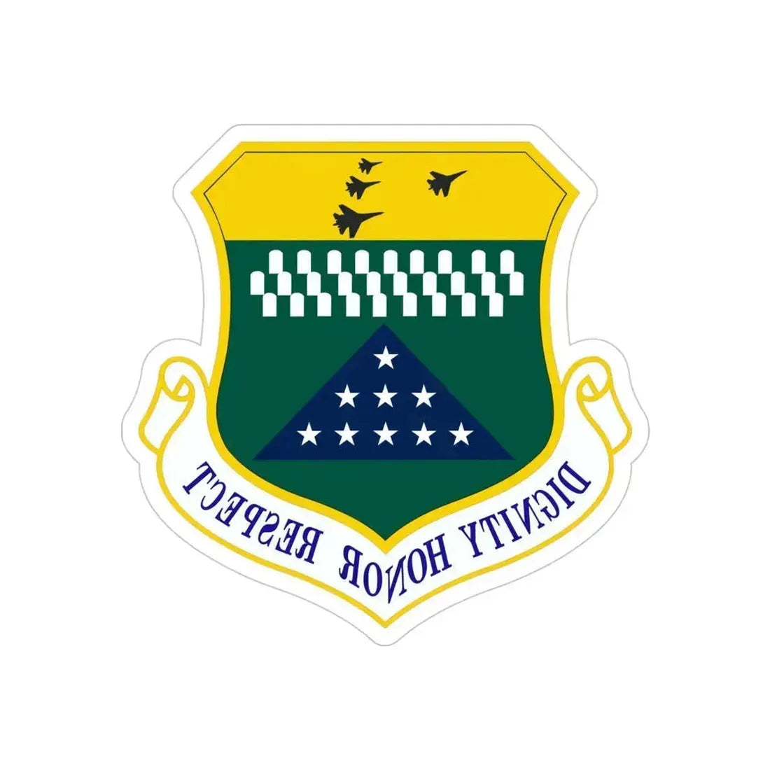 Air Force Mortuary Affairs Operations (U.S. Air Force) REVERSE PRINT Transparent Die-Cut STICKER 4 Inch Die-Cut Transparent - The Sticker Space