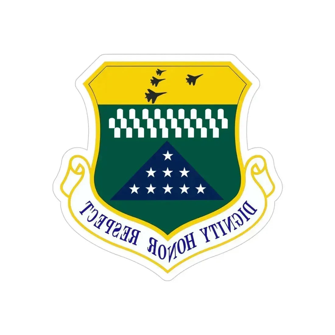 Air Force Mortuary Affairs Operations (U.S. Air Force) REVERSE PRINT Transparent Die-Cut STICKER 5 Inch Die-Cut Transparent - The Sticker Space