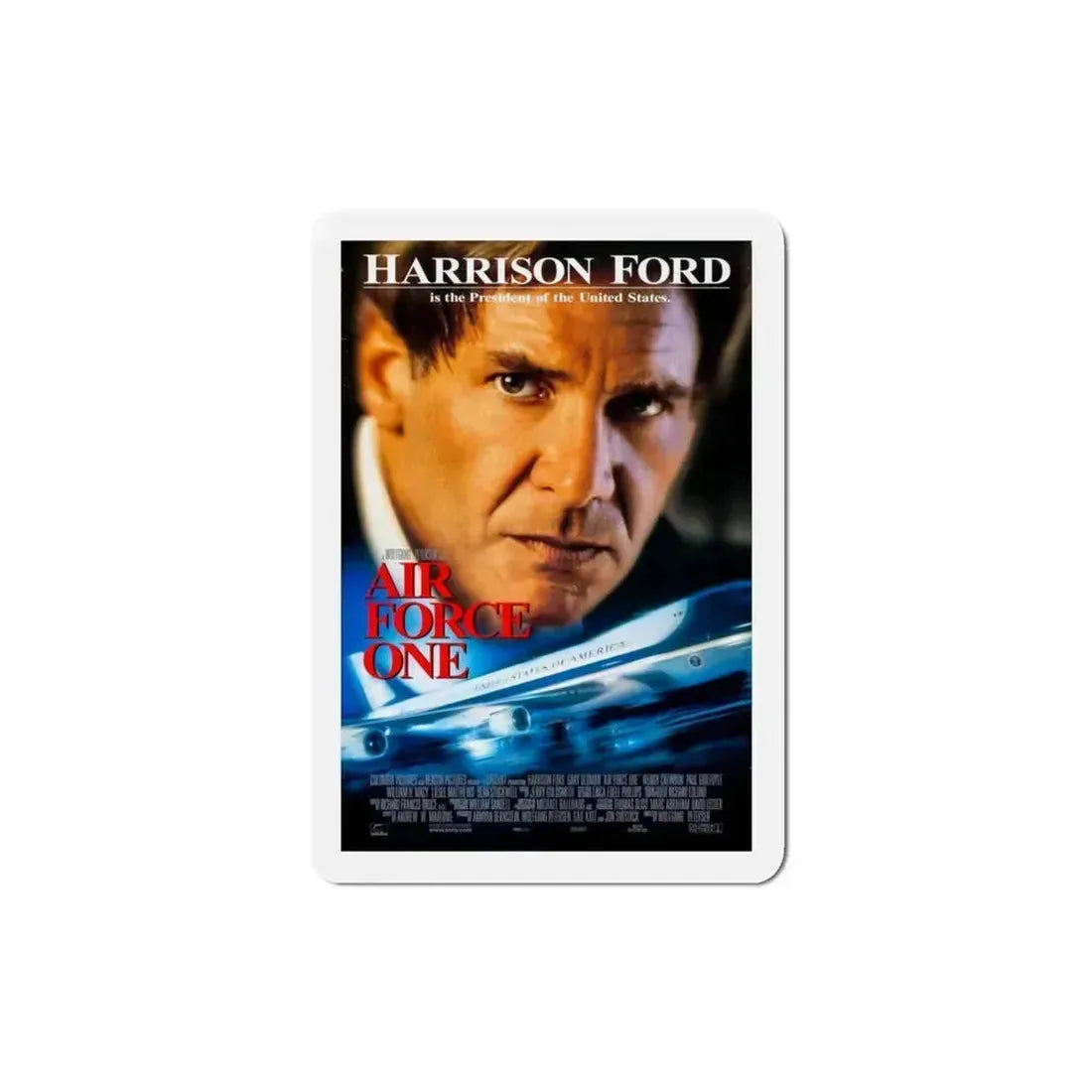 Air Force One 1997 Movie Poster Refrigerator Magnet 3 Inch - The Sticker Space