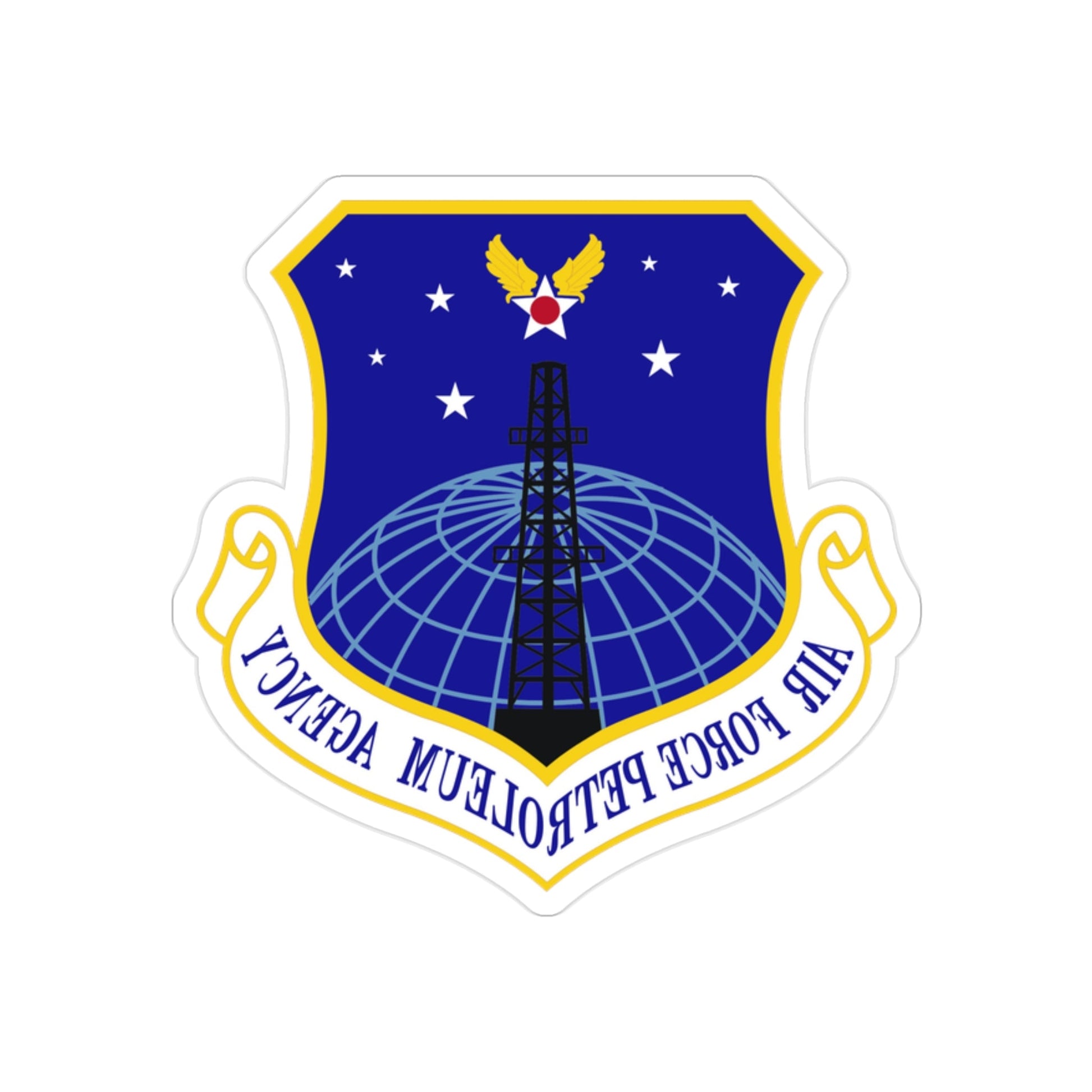 Air Force Petroleum Agency (U.S. Air Force) REVERSE PRINT Transparent STICKER-2 Inch-The Sticker Space