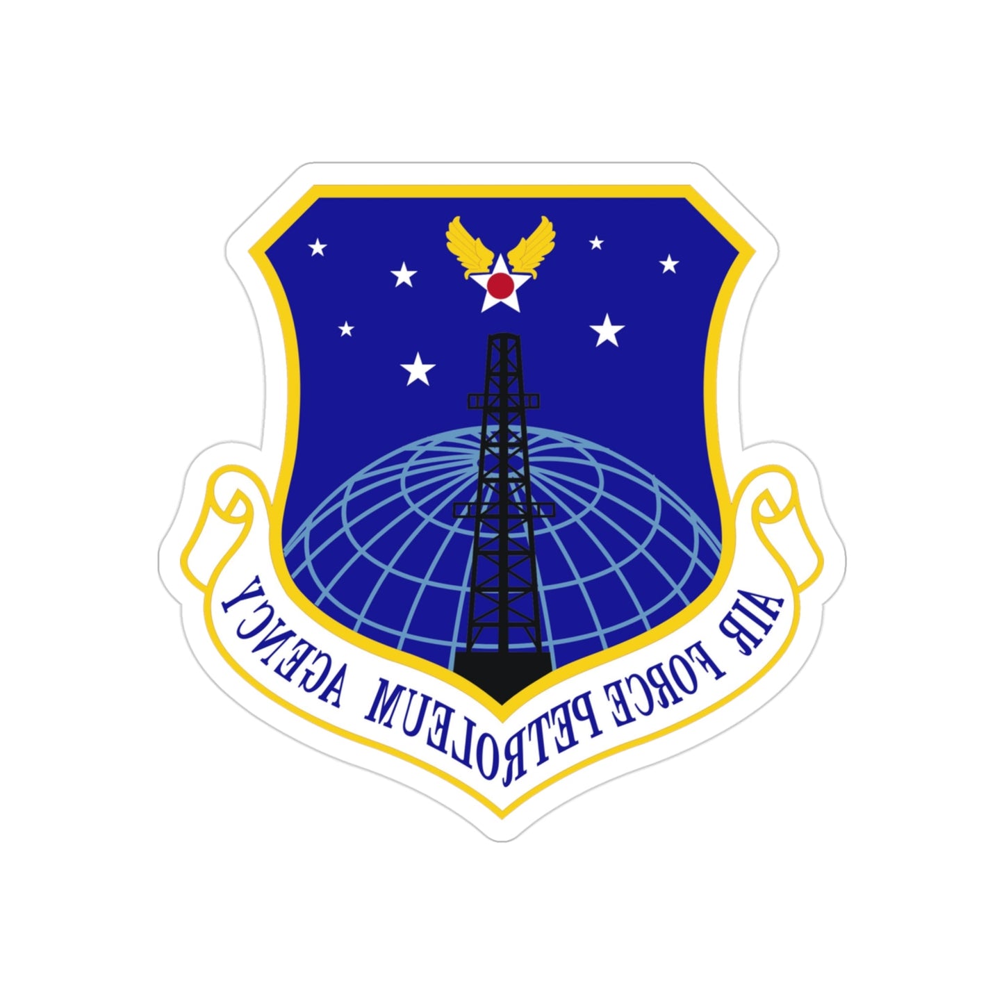 Air Force Petroleum Agency (U.S. Air Force) REVERSE PRINT Transparent STICKER-3 Inch-The Sticker Space