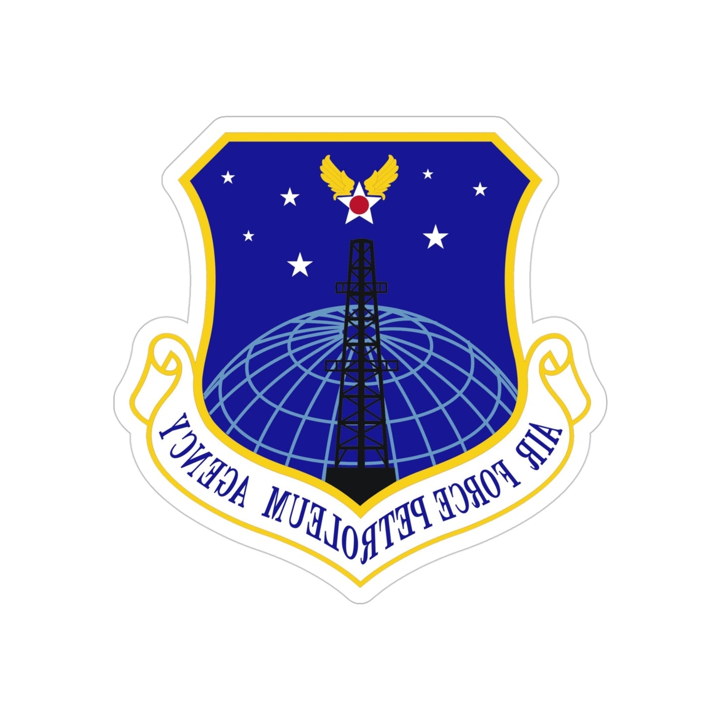 Air Force Petroleum Agency (U.S. Air Force) REVERSE PRINT Transparent STICKER-4 Inch-The Sticker Space