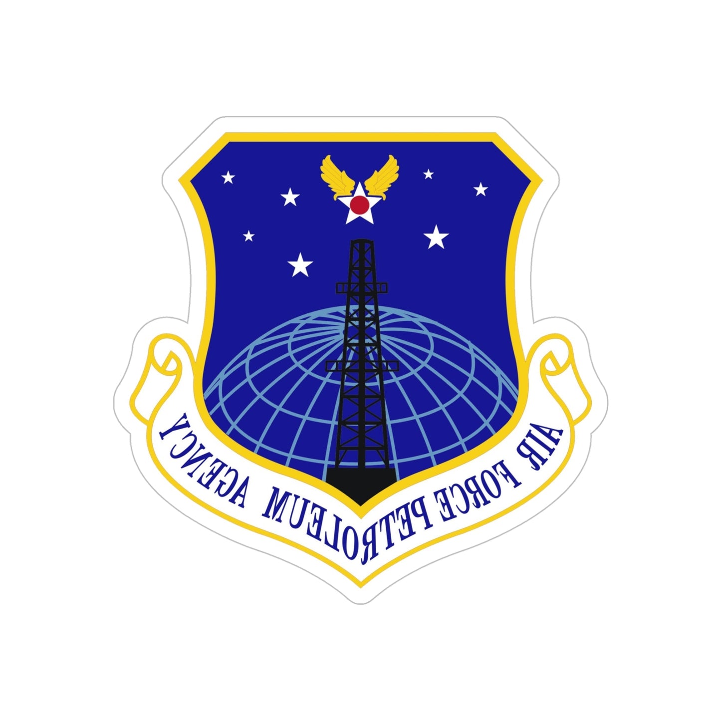 Air Force Petroleum Agency (U.S. Air Force) REVERSE PRINT Transparent STICKER-5 Inch-The Sticker Space