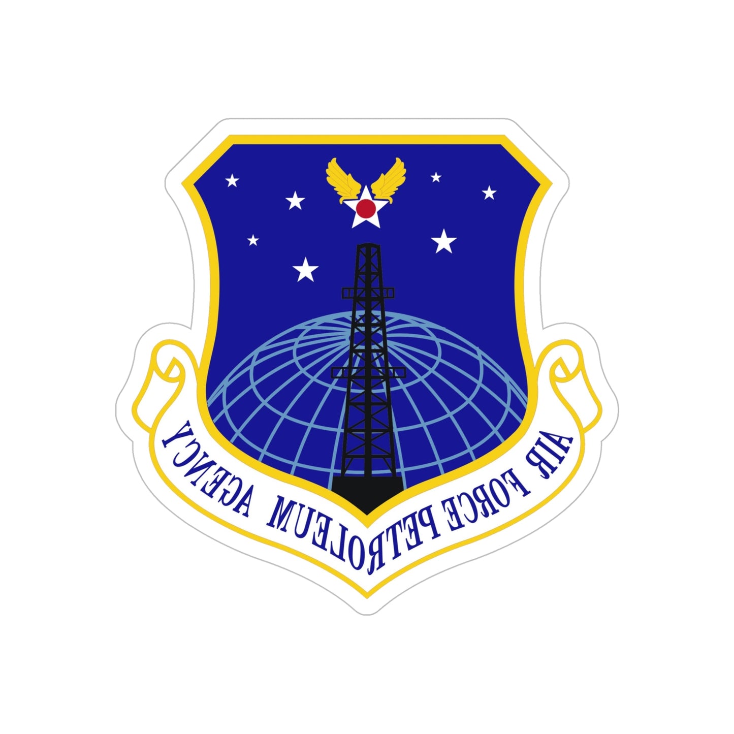 Air Force Petroleum Agency (U.S. Air Force) REVERSE PRINT Transparent STICKER-6 Inch-The Sticker Space