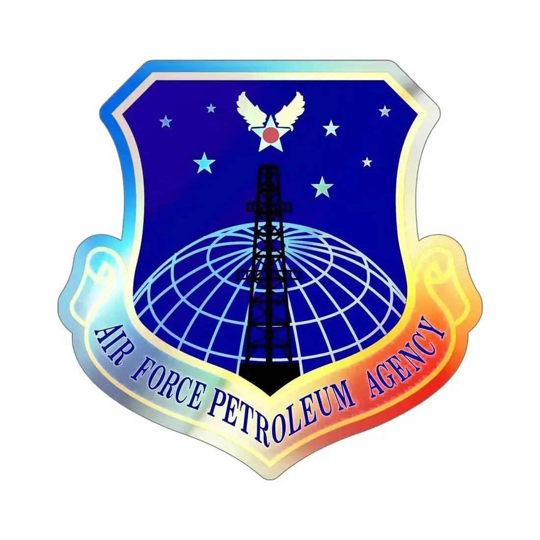Air Force Petroleum Agency (U.S. Air Force) Holographic STICKER Die-Cut Vinyl Decal 6 Inch Holographic - The Sticker Space