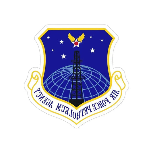Air Force Petroleum Agency (U.S. Air Force) REVERSE PRINT Transparent Die-Cut STICKER 6 Inch Die-Cut Transparent - The Sticker Space