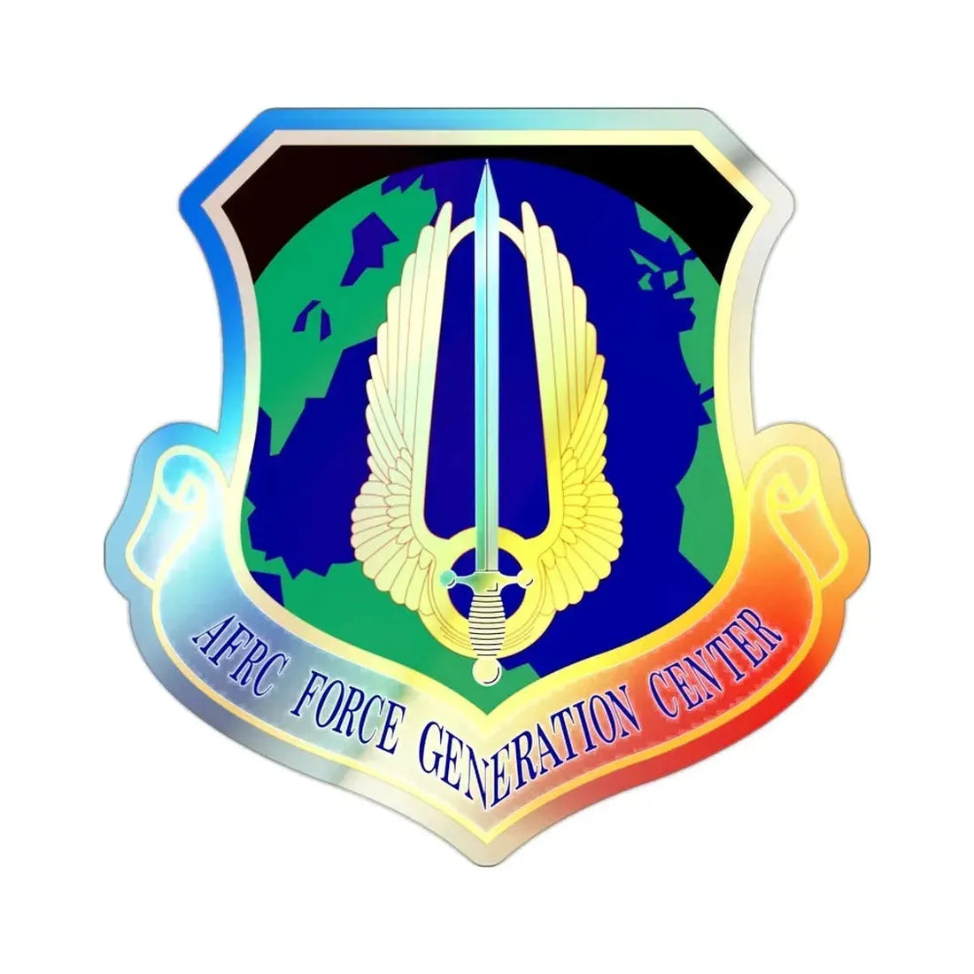 Air Force Reserve Command Force Generation Center (U.S. Air Force) Holographic STICKER Die-Cut Vinyl Decal - The Sticker Space
