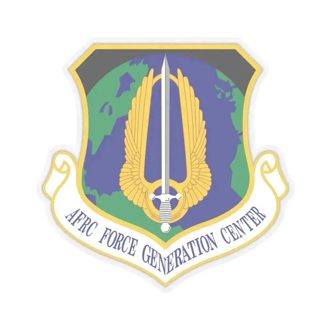 Air Force Reserve Command Force Generation Center (U.S. Air Force) STICKER Vinyl Kiss-Cut Decal 4 Inch Transparent - The Sticker Space