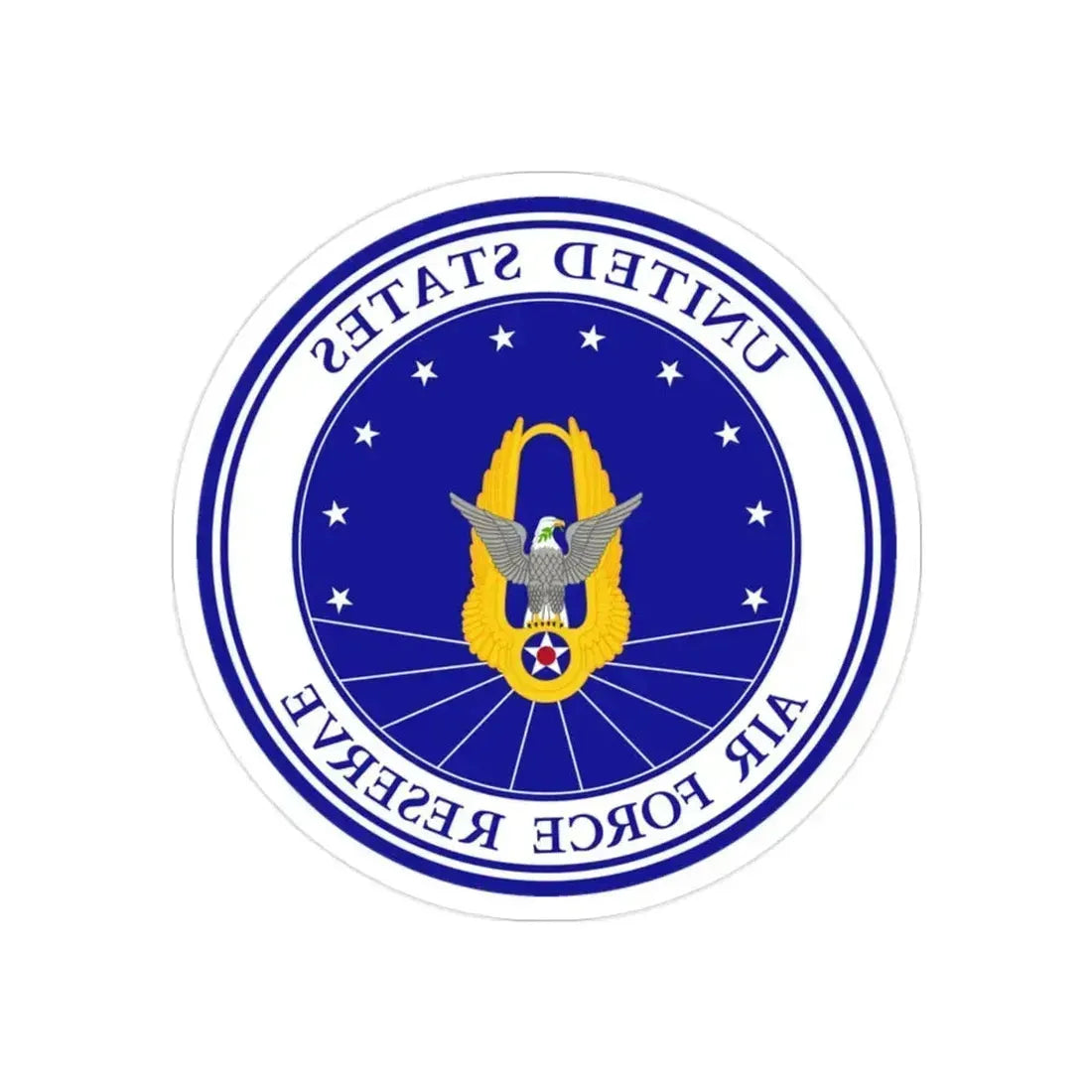 Air Force Reserve (U.S. Air Force) REVERSE PRINT Transparent Die-Cut STICKER 2 Inch Die-Cut Transparent - The Sticker Space