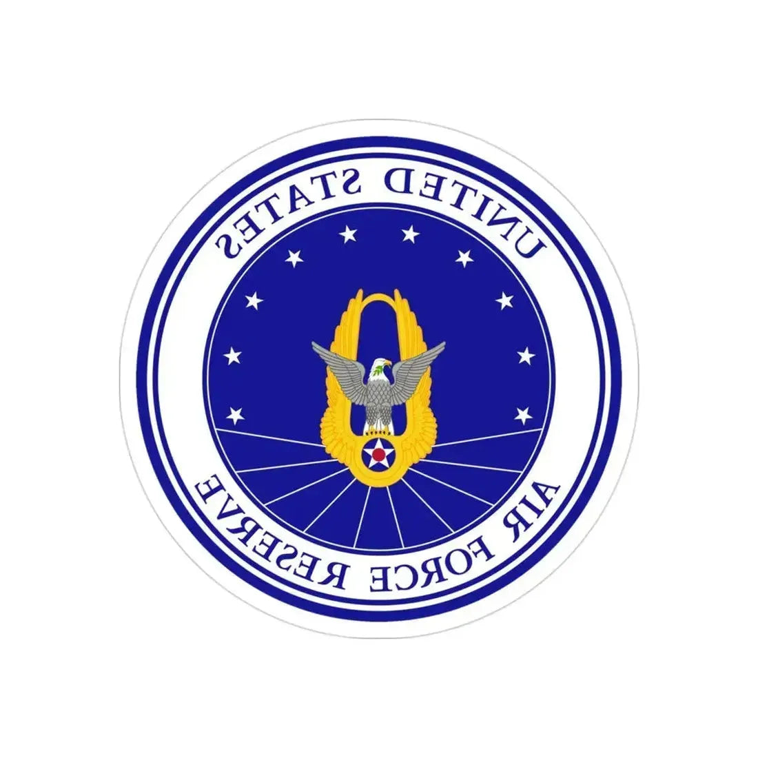 Air Force Reserve (U.S. Air Force) REVERSE PRINT Transparent Die-Cut STICKER 3 Inch Die-Cut Transparent - The Sticker Space