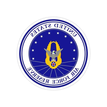 Air Force Reserve (U.S. Air Force) REVERSE PRINT Transparent Die-Cut STICKER 5 Inch Die-Cut Transparent - The Sticker Space