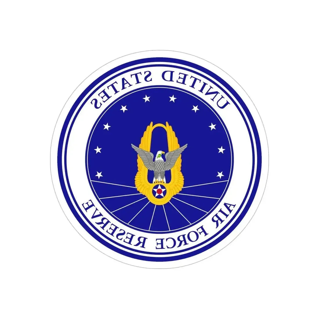 Air Force Reserve (U.S. Air Force) REVERSE PRINT Transparent Die-Cut STICKER - The Sticker Space