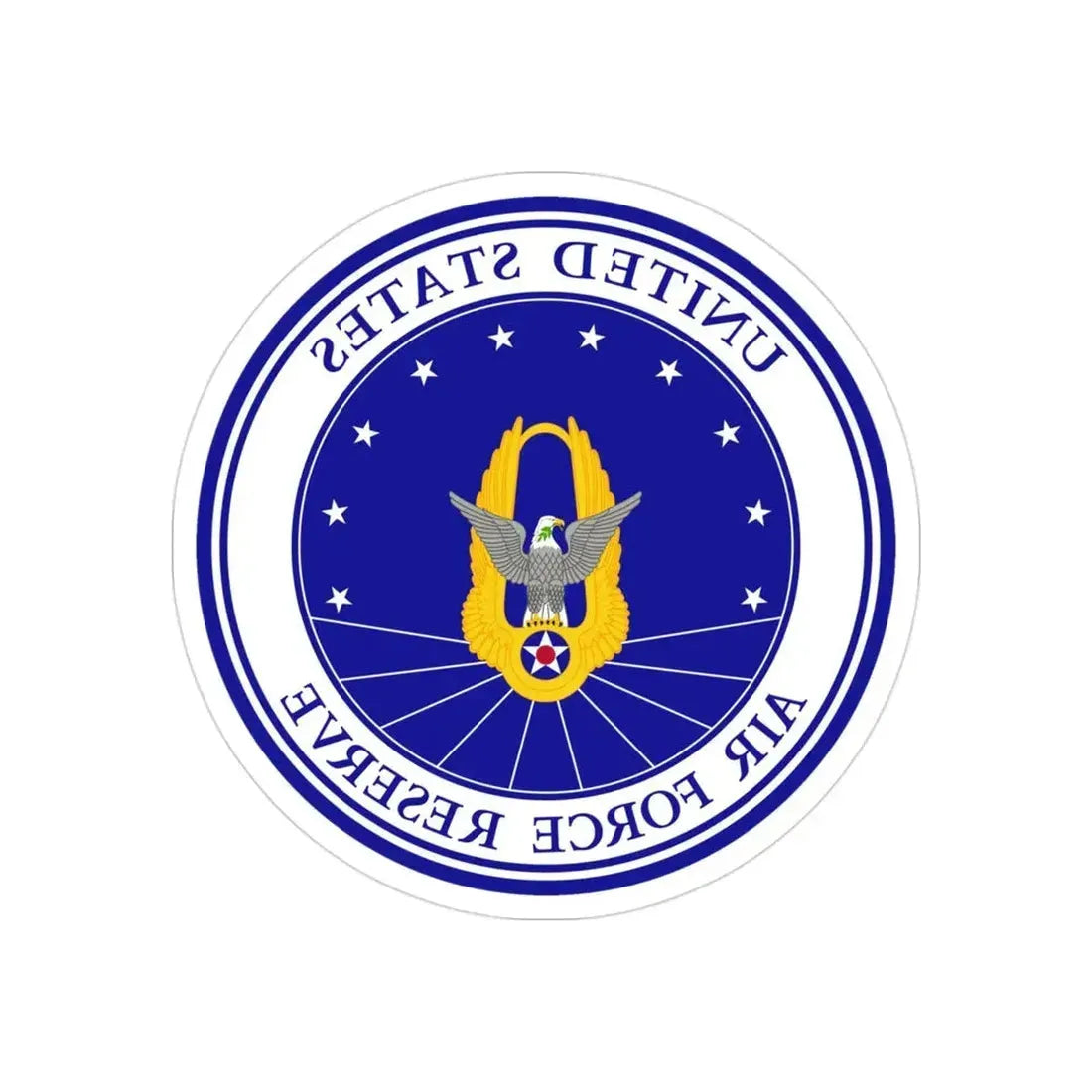 Air Force Reserve (U.S. Air Force) REVERSE PRINT Transparent Die-Cut STICKER - The Sticker Space