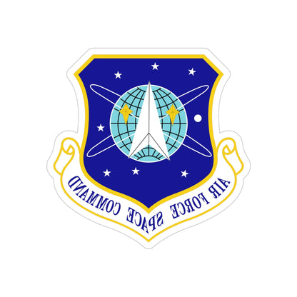 Air Force Space Command (U.S. Air Force) REVERSE PRINT Transparent STICKER-5" × 5"-The Sticker Space