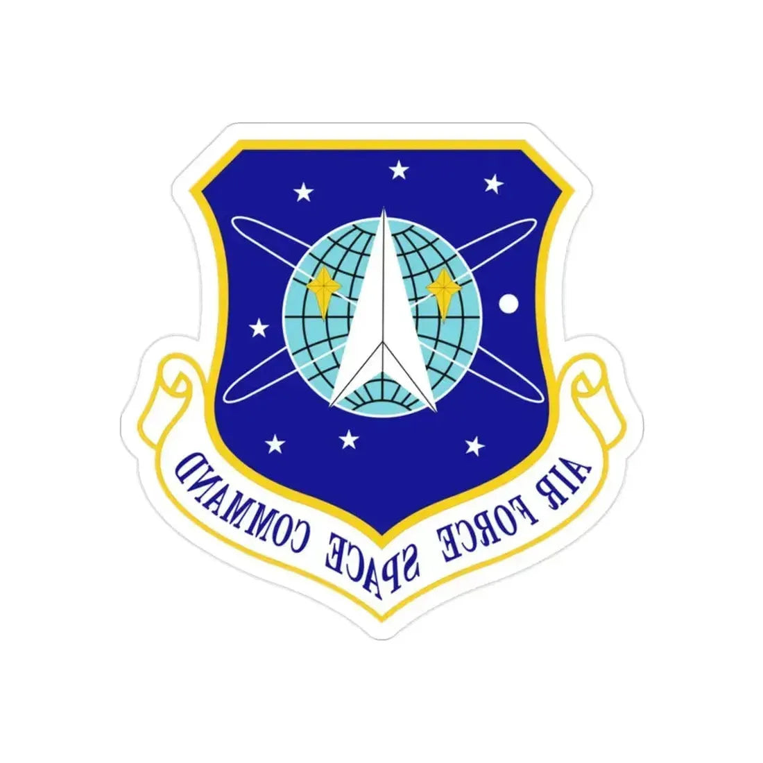 Air Force Space Command (U.S. Air Force) REVERSE PRINT Transparent Die-Cut STICKER 2 Inch Die-Cut Transparent - The Sticker Space
