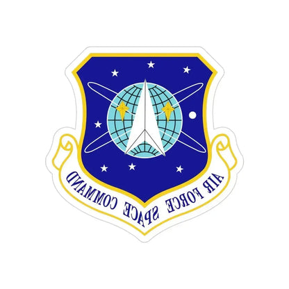 Air Force Space Command (U.S. Air Force) REVERSE PRINT Transparent Die-Cut STICKER 4 Inch Die-Cut Transparent - The Sticker Space