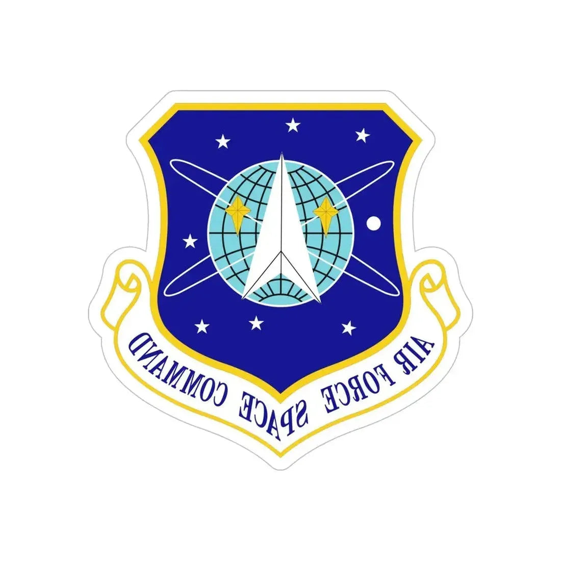 Air Force Space Command (U.S. Air Force) REVERSE PRINT Transparent Die-Cut STICKER - The Sticker Space