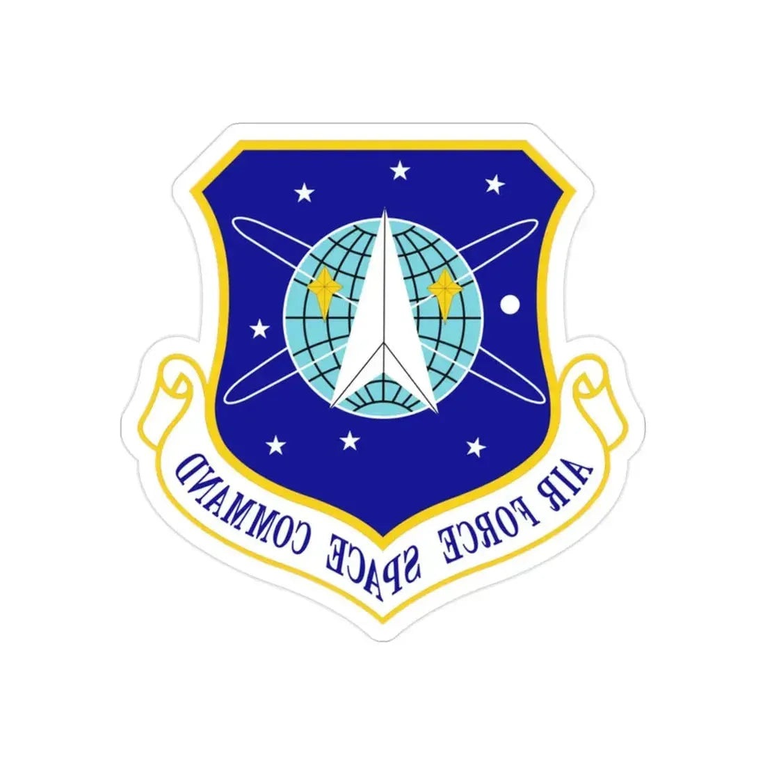 Air Force Space Command (U.S. Air Force) REVERSE PRINT Transparent Die-Cut STICKER - The Sticker Space
