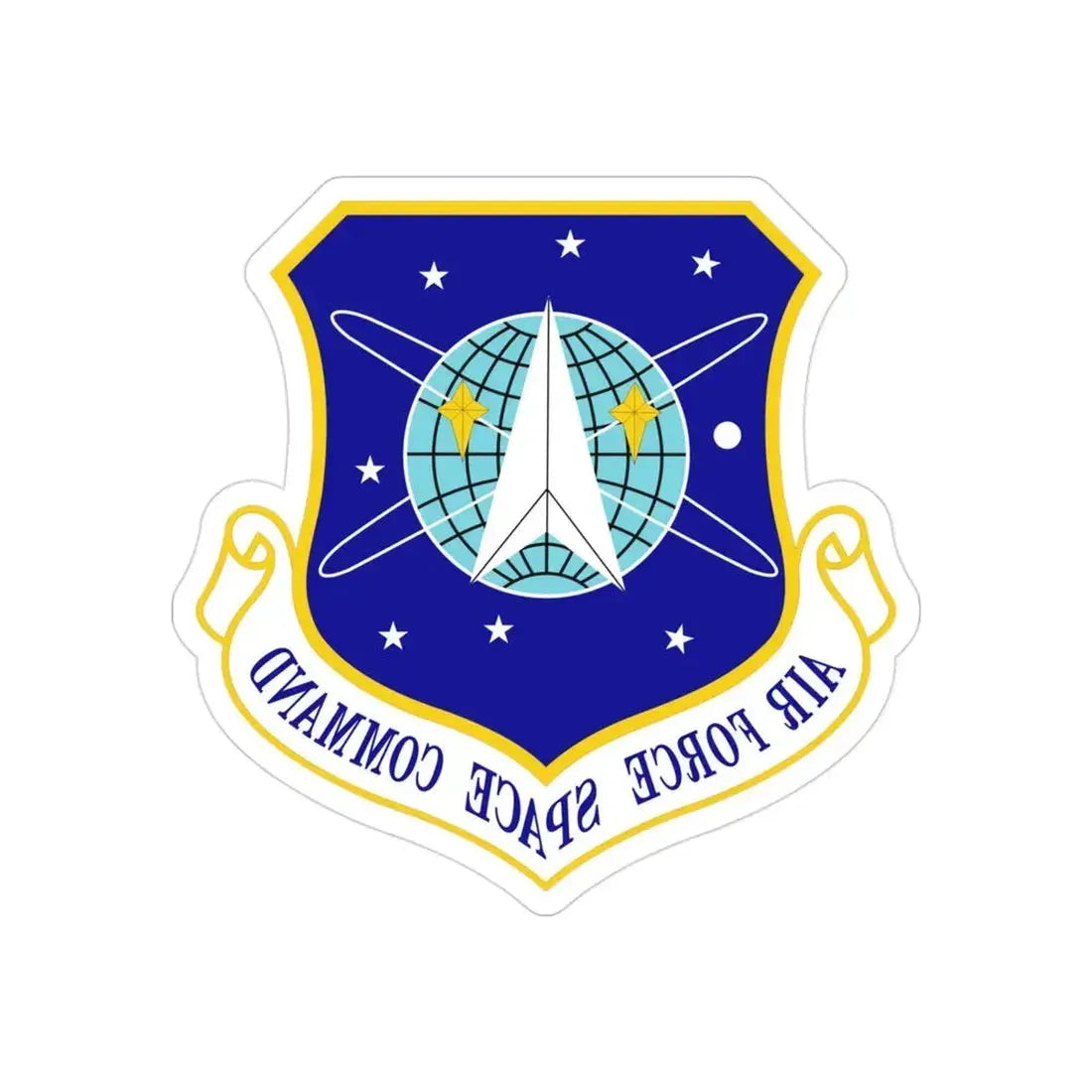 Air Force Space Command (U.S. Air Force) REVERSE PRINT Transparent Die-Cut STICKER - The Sticker Space