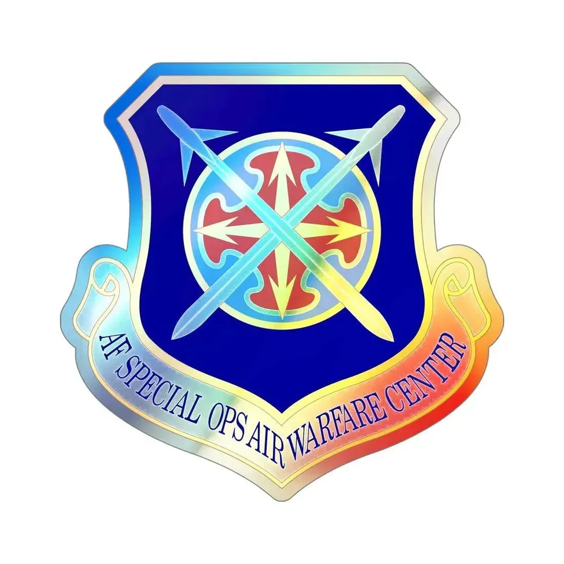 Air Force Special Operations Air Warfare Center (U.S. Air Force) Holographic STICKER Die-Cut Vinyl Decal 5 Inch Holographic - The Sticker Space