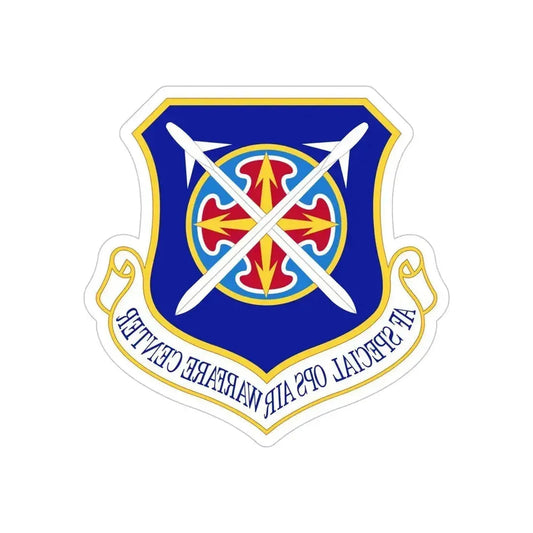 Air Force Special Operations Air Warfare Center (U.S. Air Force) REVERSE PRINT Transparent Die-Cut STICKER 6 Inch Die-Cut Transparent - The Sticker Space