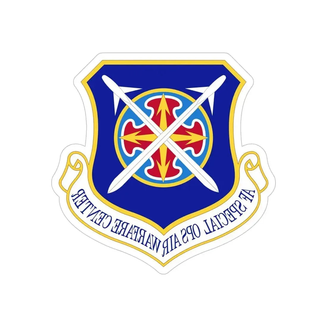 Air Force Special Operations Air Warfare Center (U.S. Air Force) REVERSE PRINT Transparent Die-Cut STICKER - The Sticker Space