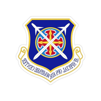 Air Force Special Operations Air Warfare Center (U.S. Air Force) REVERSE PRINT Transparent Die-Cut STICKER - The Sticker Space