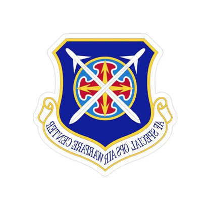 Air Force Special Operations Air Warfare Center (U.S. Air Force) REVERSE PRINT Transparent Die-Cut STICKER - The Sticker Space
