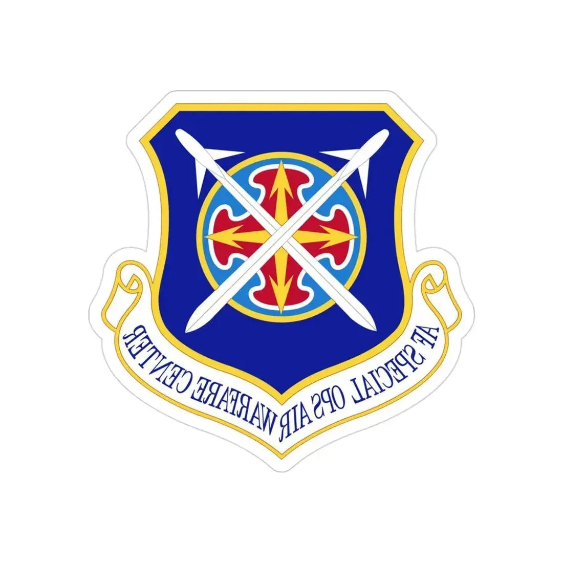 Air Force Special Operations Air Warfare Center (U.S. Air Force) REVERSE PRINT Transparent Die-Cut STICKER - The Sticker Space