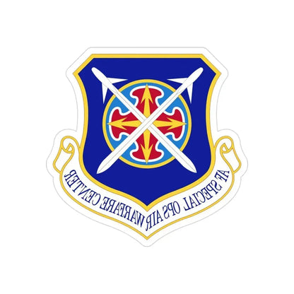 Air Force Special Operations Air Warfare Center (U.S. Air Force) REVERSE PRINT Transparent Die-Cut STICKER - The Sticker Space