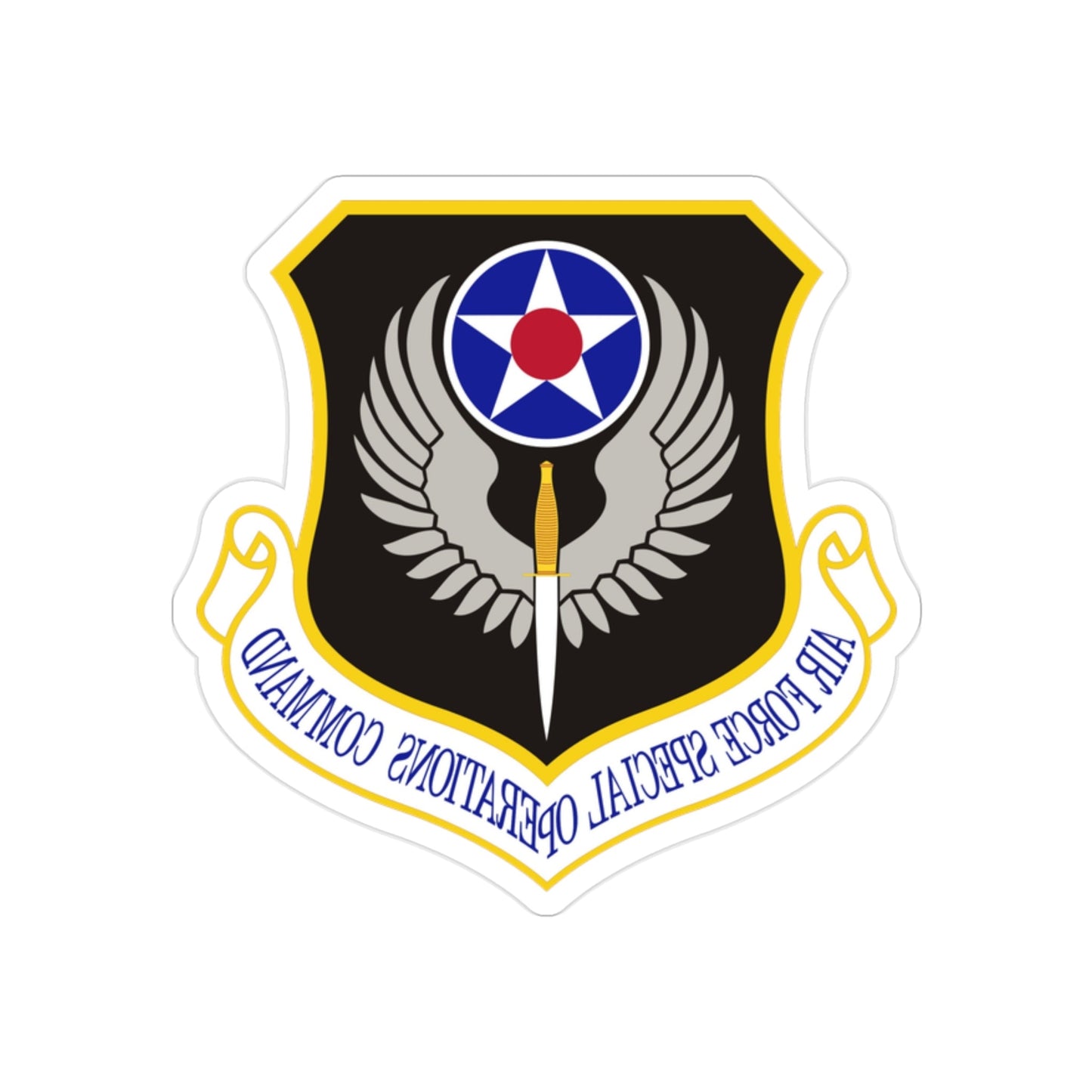 Air Force Special Operations Command (U.S. Air Force) REVERSE PRINT Transparent STICKER-2 Inch-The Sticker Space