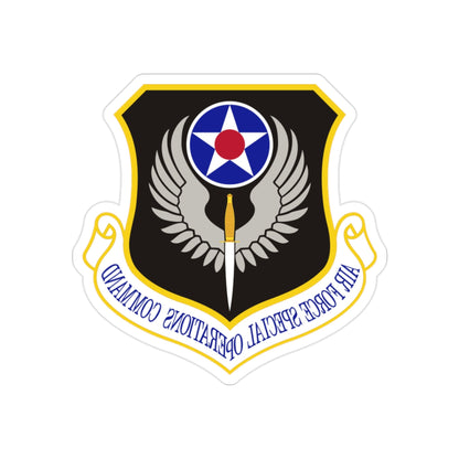 Air Force Special Operations Command (U.S. Air Force) REVERSE PRINT Transparent STICKER-2 Inch-The Sticker Space