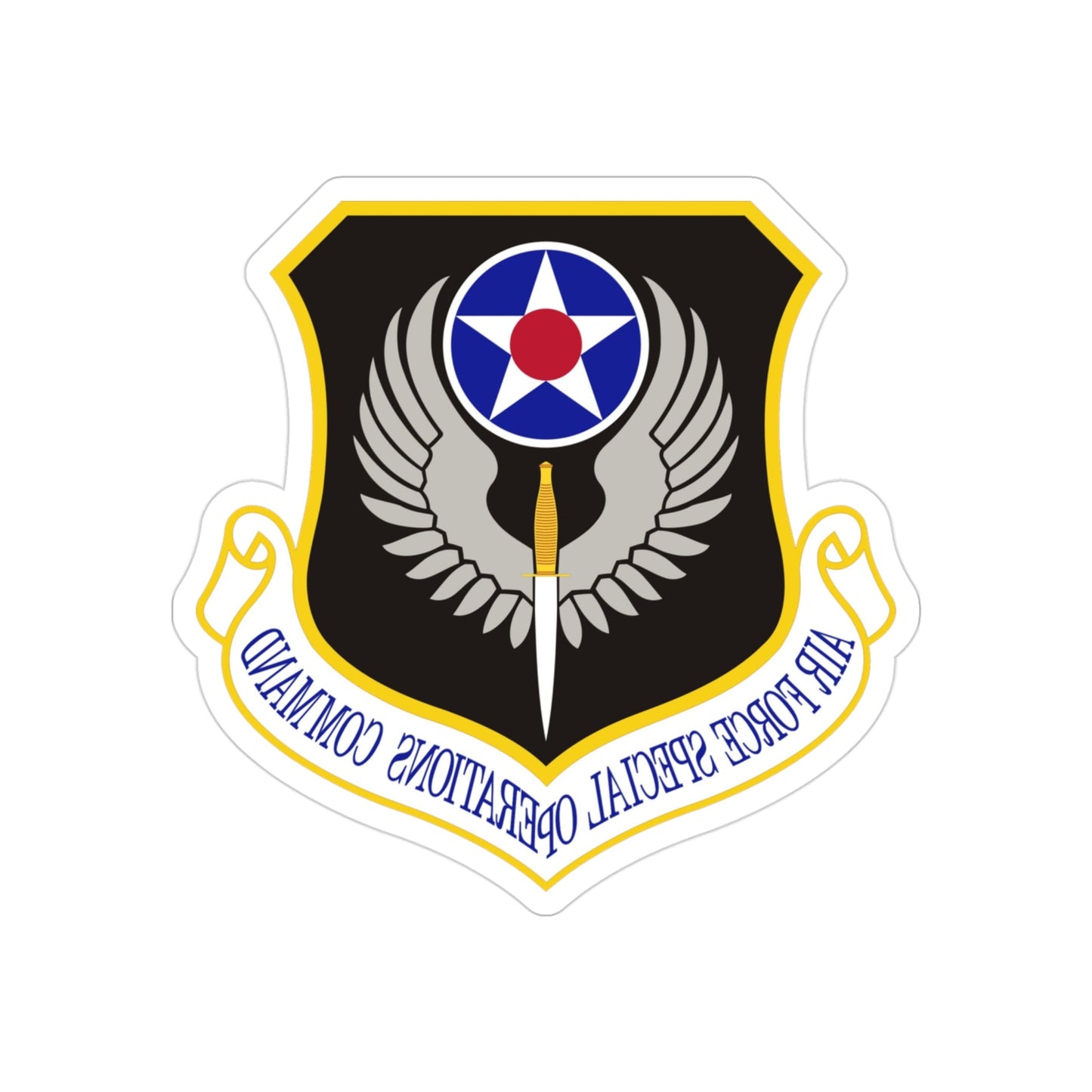 Air Force Special Operations Command (U.S. Air Force) REVERSE PRINT Transparent STICKER-3 Inch-The Sticker Space