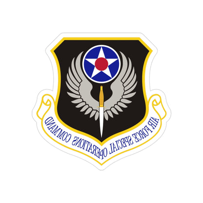 Air Force Special Operations Command (U.S. Air Force) REVERSE PRINT Transparent STICKER-3 Inch-The Sticker Space