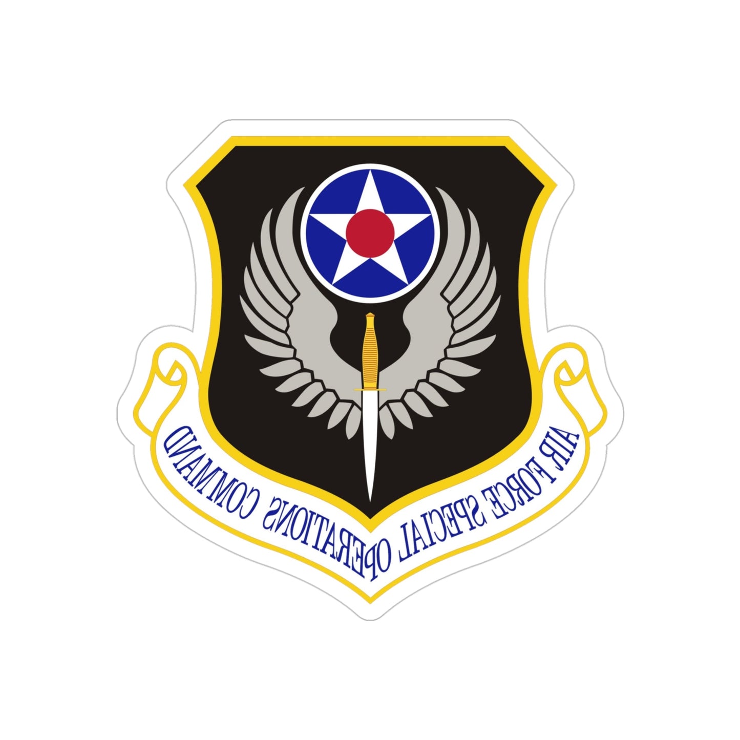 Air Force Special Operations Command (U.S. Air Force) REVERSE PRINT Transparent STICKER-4 Inch-The Sticker Space