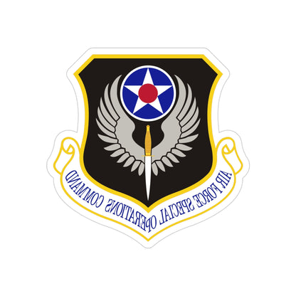 Air Force Special Operations Command (U.S. Air Force) REVERSE PRINT Transparent STICKER-4 Inch-The Sticker Space