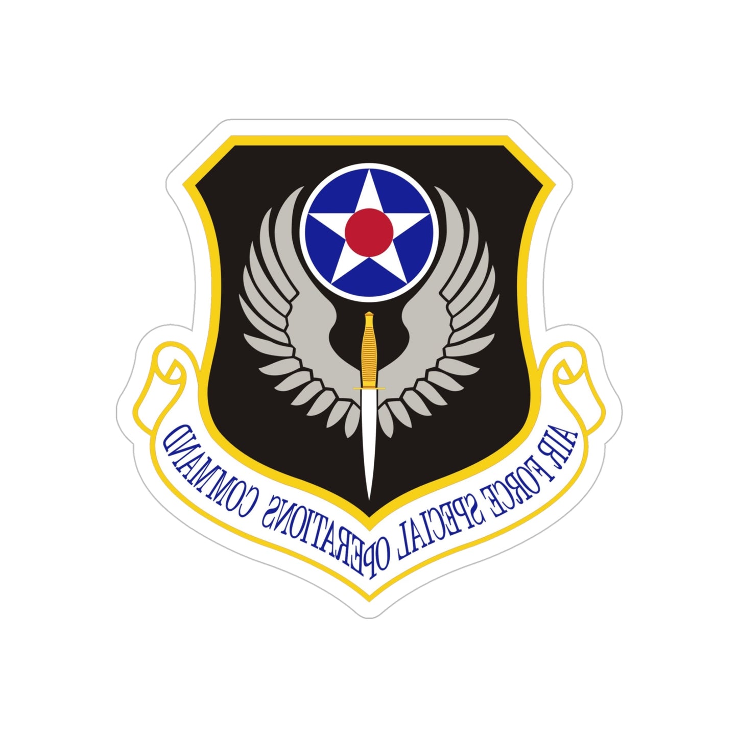 Air Force Special Operations Command (U.S. Air Force) REVERSE PRINT Transparent STICKER-5 Inch-The Sticker Space