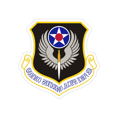 Air Force Special Operations Command (U.S. Air Force) REVERSE PRINT Transparent STICKER-5 Inch-The Sticker Space