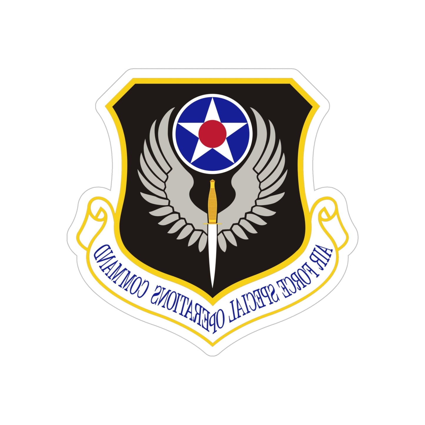 Air Force Special Operations Command (U.S. Air Force) REVERSE PRINT Transparent STICKER-6 Inch-The Sticker Space