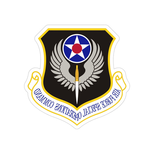 Air Force Special Operations Command (U.S. Air Force) REVERSE PRINT Transparent STICKER-6 Inch-The Sticker Space