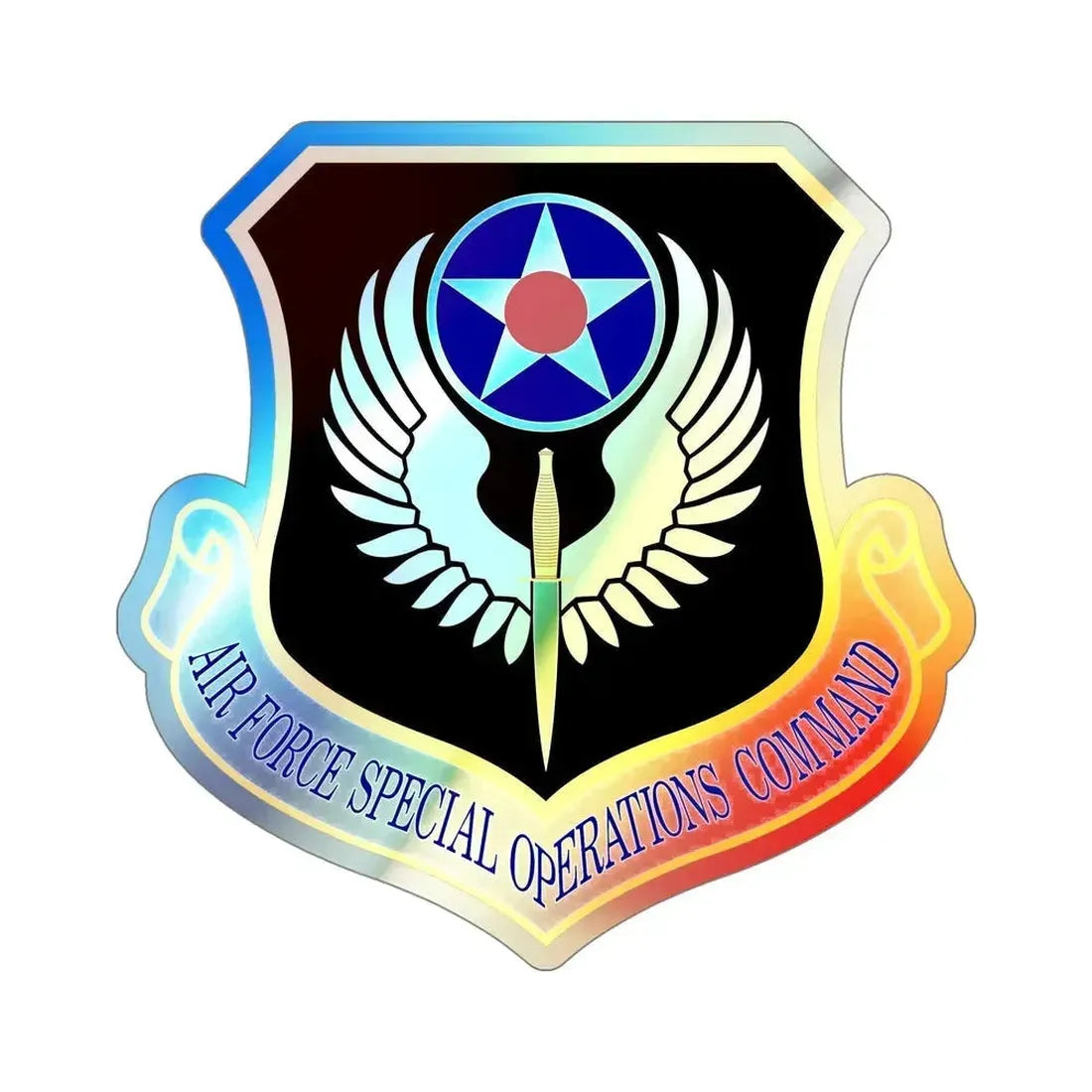 Air Force Special Operations Command (U.S. Air Force) Holographic STICKER Die-Cut Vinyl Decal 5 Inch Holographic - The Sticker Space